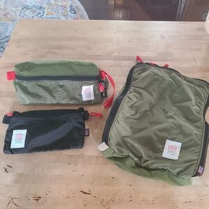 Topo Designs Green and Black Men's Bag Set